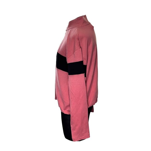 Bebe Womens Pullover Sweatshirt Medium Black/Ash Rose Cotton/Polyester Blend - Picture 2 of 12